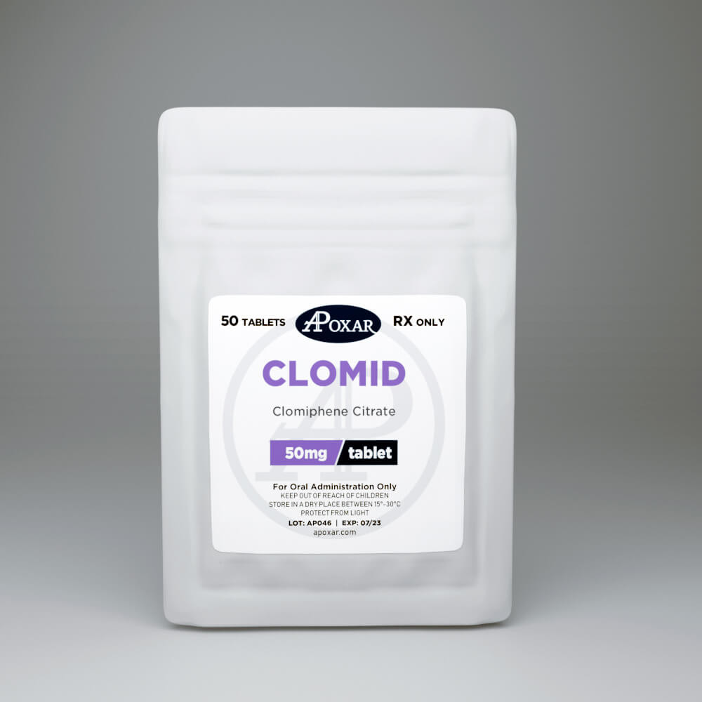 Buy Apoxar Clomid Clomiphene Citrate 50mg/50tabs Online for only 50.