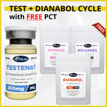 Testosterone Enanthate and Dianabol Cycle with Free PCT - 8 Weeks - Muscle Mass