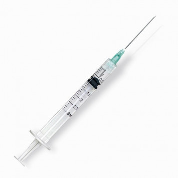 10 (TEN) 23G x 1.5" 3ml Syringe with Needle