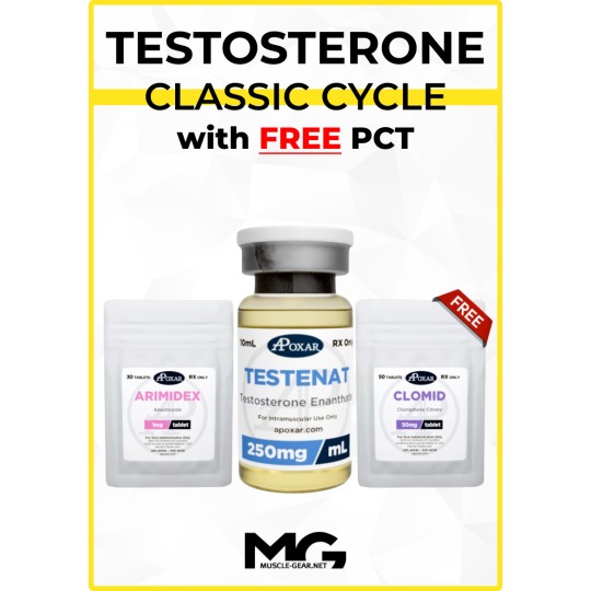 Testosterone Cycle with Free PCT - 8 Weeks - Muscle Mass