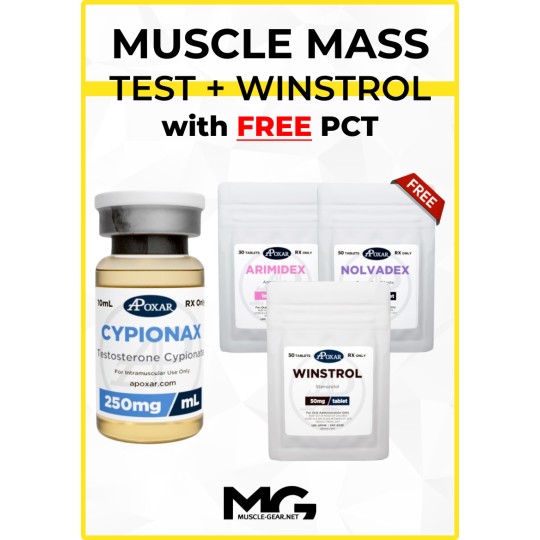 Testosterone Cypionate and Winstrol Cycle with Free PCT - 8 weeks - Muscle Mass