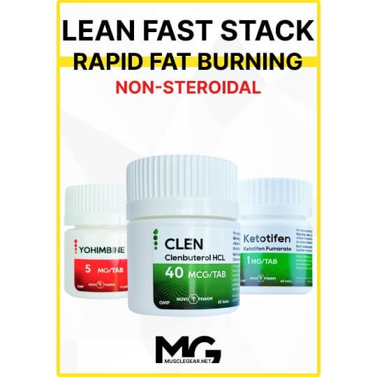 Lean Fast Weight Loss Stack - Clenbuterol + Yohimbine + Ketotifen - 4 weeks