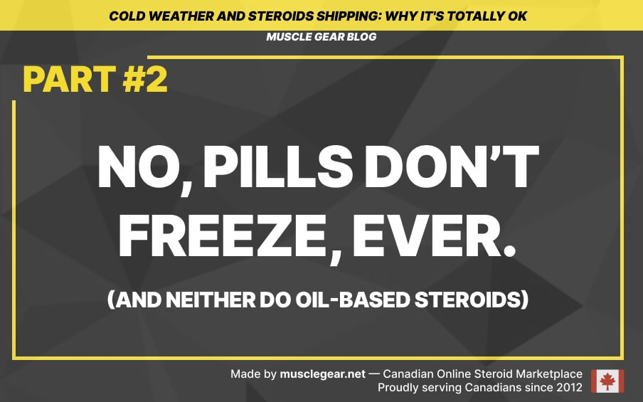 no, pills don’t freeze, ever.