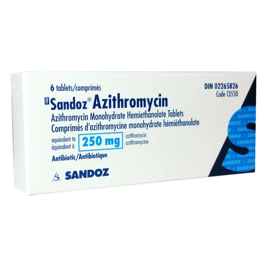 Azithromycin (antibiotic) 250mg/6tabs - Canadian Generic-260 Azithromycin (antibiotic) 250mg/6tabs - Canadian Generic-260