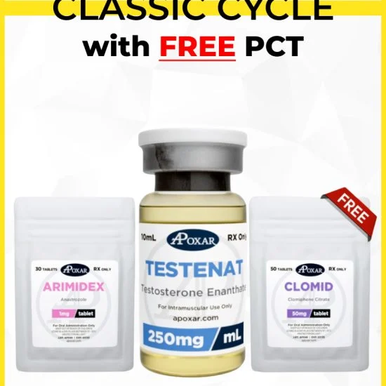 Testosterone Cycle with Free PCT - 8 Weeks - Muscle Mass-1140