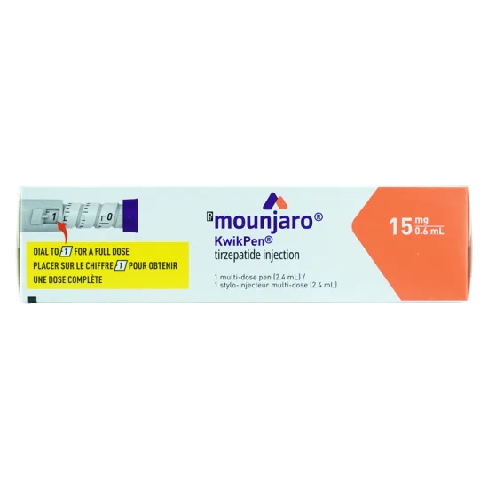 Mounjaro (Tirzepatide) KwikPen 15 mg / 4 Doses (8 weeks supply)-1214 Mounjaro (Tirzepatide) KwikPen 15 mg / 4 Doses (8 weeks supply)-1214