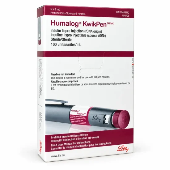 Humalog (Insulin) 5 x 3ml pens 100u/ml – Pharmacy Grade