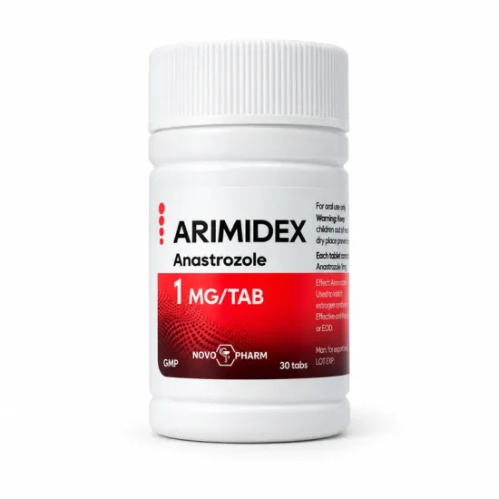 1547-mg-ai Arimidex – Anastrozole (Estrogen Blocker) 1mg/30tabs – NovoPharm