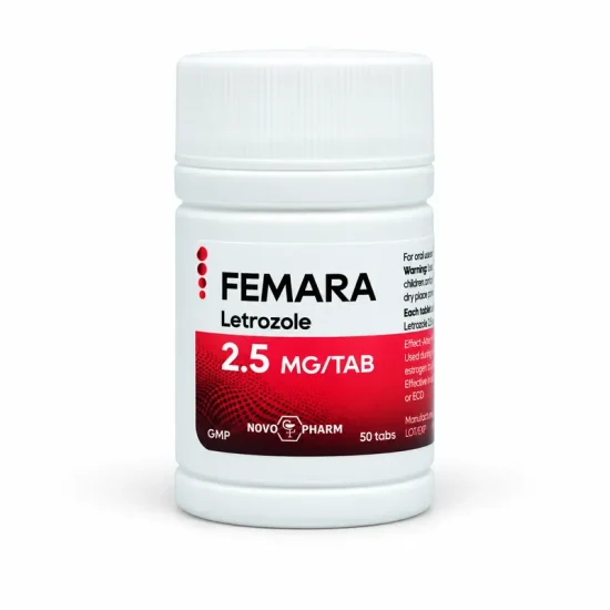 1548-mg-ai Femara – Letrozole (Estrogen Blocker) 2.5mg/30tabs – NovoPharm