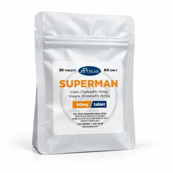 1714-mg-ai Superman (Cialis 10mg + Viagra 50mg) 60mg/30tabs – Apoxar