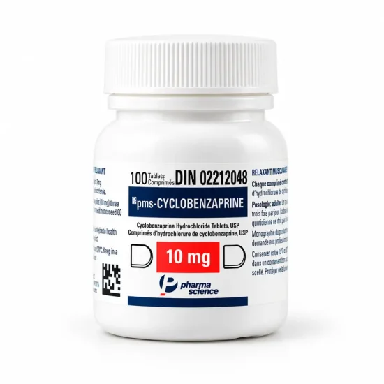 1718-mg-ai Cyclobenzaprine (Muscle Relaxant) 10mg/tab, 100tabs | PharmaScience