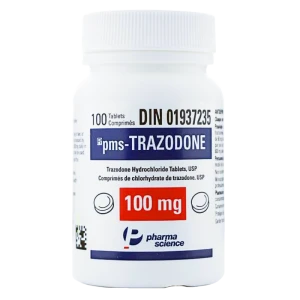 Trazodone (antidepressant) 100mg/100tabs - Canada Pharmacy